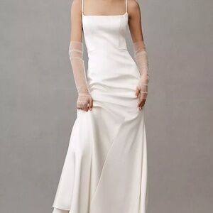 Jenny by Jenny Yoo Ronnie Fitted Stretch Satin Wedding Gown